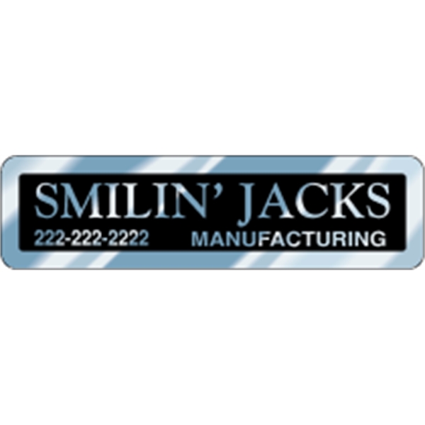 2.875" x 0.75" Rectangle ID Decal - Chrome - 2.875" x 0.75" Rectangle ID Decal - Chrome - Image 1 of 2