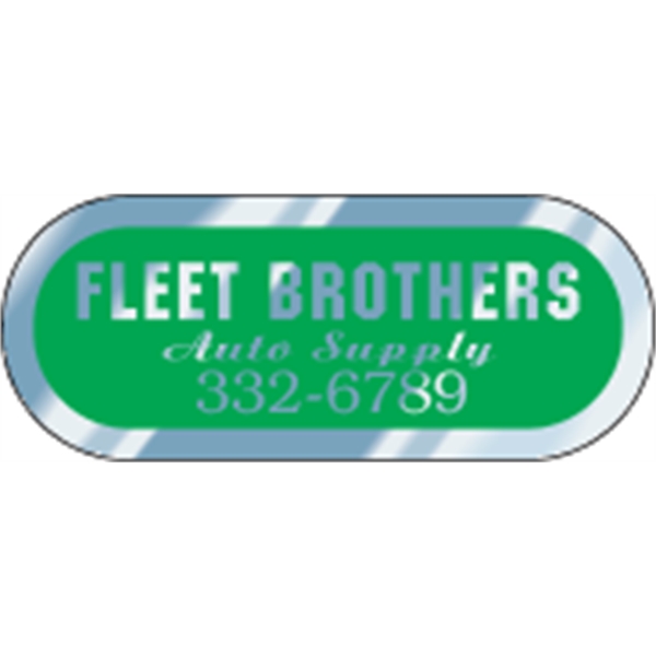 2.5" x 1" CapsuleID Decal  - Chrome - 2.5" x 1" CapsuleID Decal  - Chrome - Image 0 of 2
