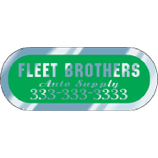 2.5" x 1" CapsuleID Decal  - Chrome - 2.5" x 1" CapsuleID Decal  - Chrome - Image 1 of 2