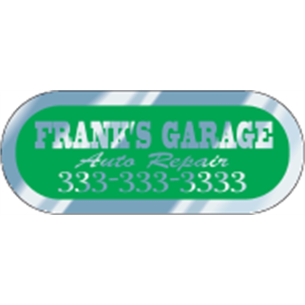 2.5" x 1" CapsuleID Decal  - Chrome - 2.5" x 1" CapsuleID Decal  - Chrome - Image 2 of 2