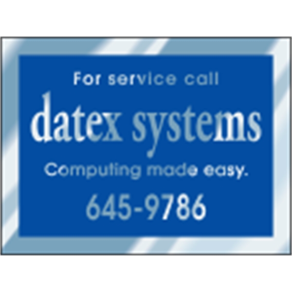 2" x 1.5" Sq Corner Rect ID Decal - Chrome - 2" x 1.5" Sq Corner Rect ID Decal - Chrome - Image 0 of 2