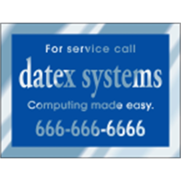 2" x 1.5" Sq Corner Rect ID Decal - Chrome - 2" x 1.5" Sq Corner Rect ID Decal - Chrome - Image 2 of 2