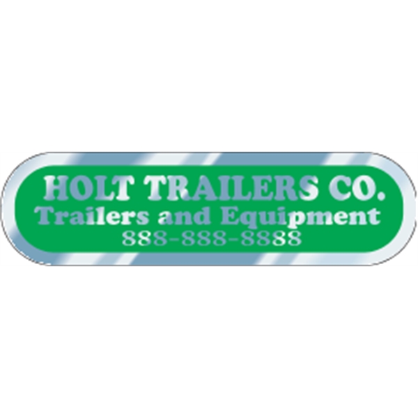 3.875" x 1.0625" Capsule ID Decal - Chrome - 3.875" x 1.0625" Capsule ID Decal - Chrome - Image 1 of 2