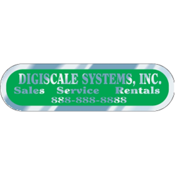 3.875" x 1.0625" Capsule ID Decal - Chrome - 3.875" x 1.0625" Capsule ID Decal - Chrome - Image 2 of 2