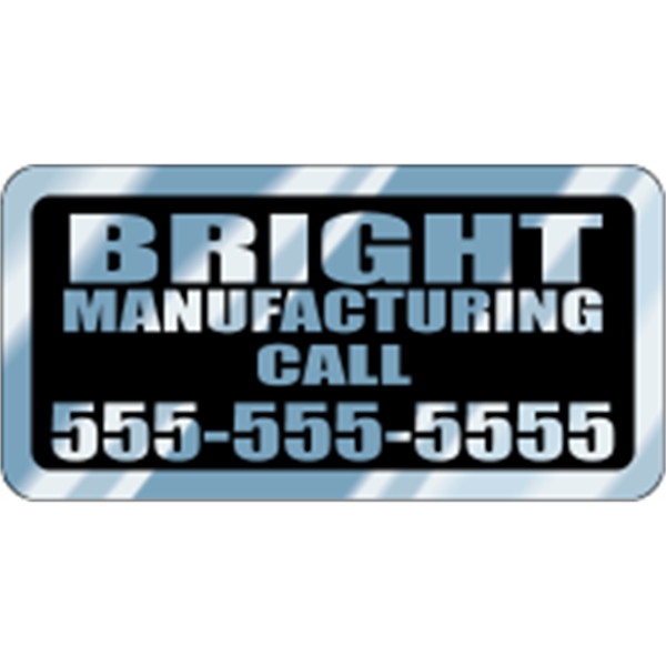 2.75" x 1.375" Rectangle ID Decal - Chrome - 2.75" x 1.375" Rectangle ID Decal - Chrome - Image 1 of 2