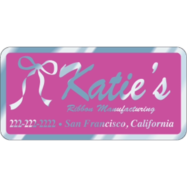 4" x 2" Rectangle ID Decal - Chrome - 4" x 2" Rectangle ID Decal - Chrome - Image 1 of 2