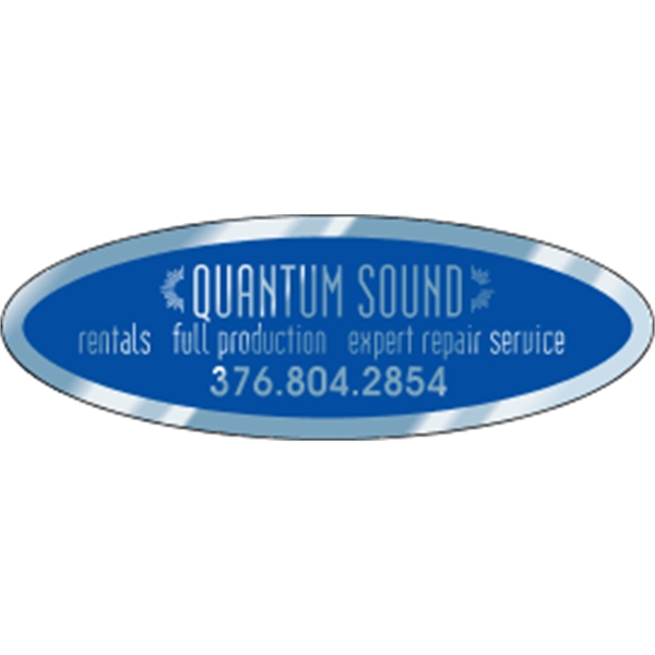 3.75" x 1.25" Oval ID Decal - Chrome - 3.75" x 1.25" Oval ID Decal - Chrome - Image 0 of 2