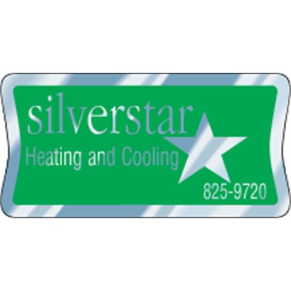 3" x 1.5" Rectangle w/Indent - Chrome - 3" x 1.5" Rectangle w/Indent - Chrome - Image 0 of 2