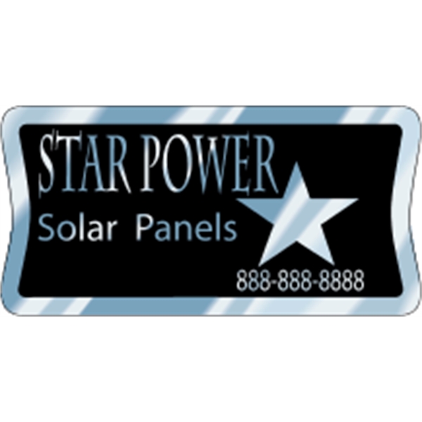 3" x 1.5" Rectangle w/Indent - Chrome - 3" x 1.5" Rectangle w/Indent - Chrome - Image 1 of 2
