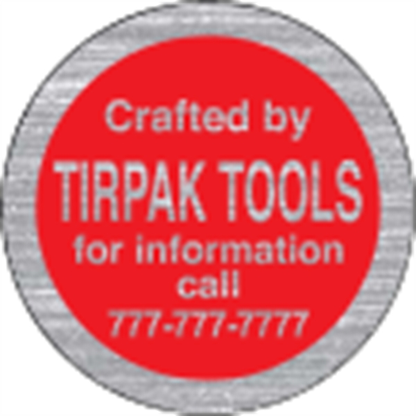 1.5" Circle ID Decal - Brushed Chrome - 1.5" Circle ID Decal - Brushed Chrome - Image 1 of 2