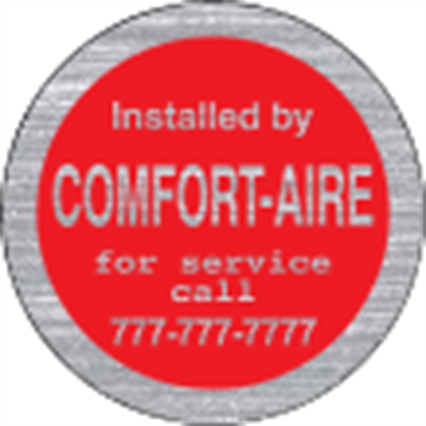 1.5" Circle ID Decal - Brushed Chrome - 1.5" Circle ID Decal - Brushed Chrome - Image 2 of 2