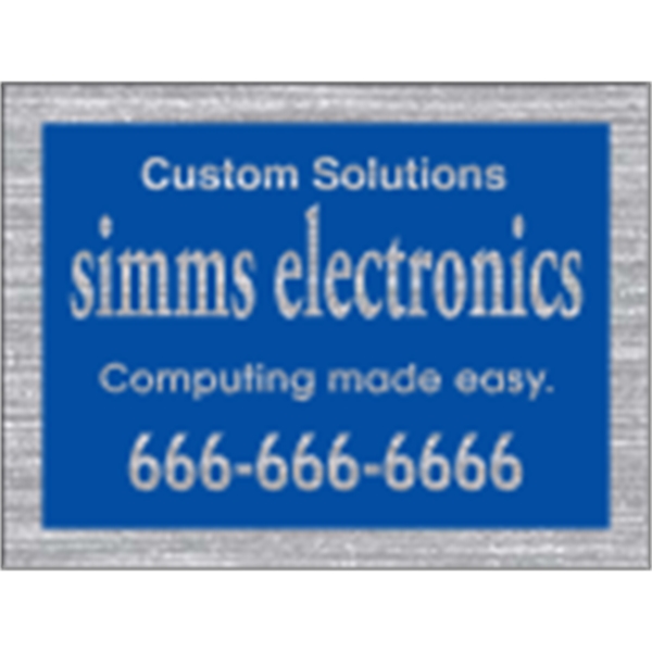2" x 1.5" Sq Corner Rect - Brushed Chrome - 2" x 1.5" Sq Corner Rect - Brushed Chrome - Image 1 of 2
