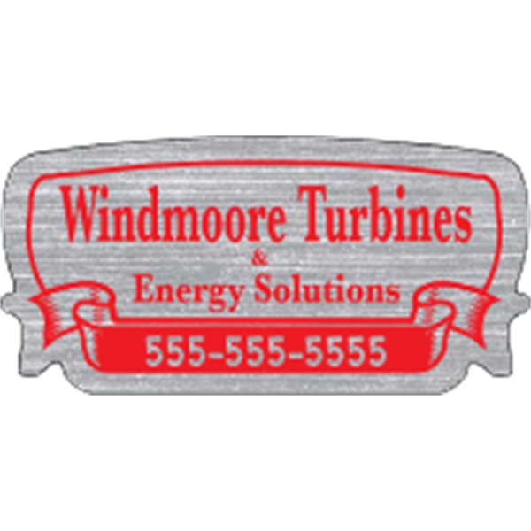 2.875" x 1.375" Banner Bubble- Brushed Chrome - 2.875" x 1.375" Banner Bubble- Brushed Chrome - Image 1 of 2