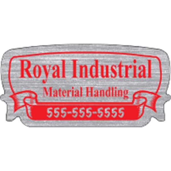 2.875" x 1.375" Banner Bubble- Brushed Chrome - 2.875" x 1.375" Banner Bubble- Brushed Chrome - Image 2 of 2