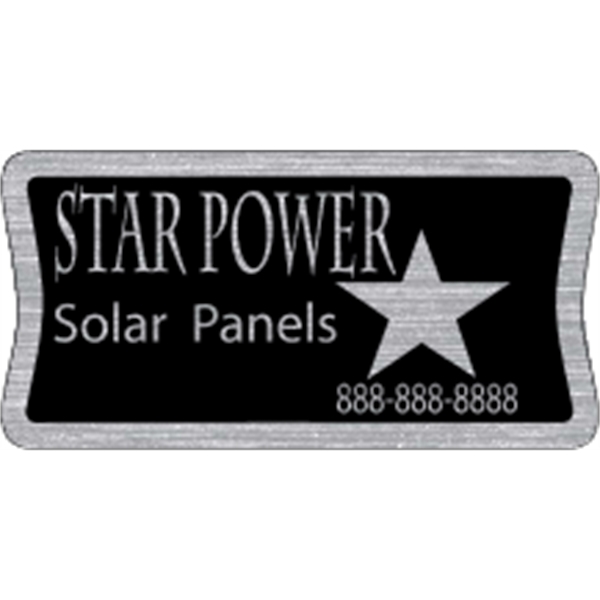 3" x 1.5" Rectangle w/Indent - Brushed Chrome - 3" x 1.5" Rectangle w/Indent - Brushed Chrome - Image 1 of 2