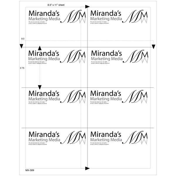 4.25" x 2.75" - 8up 8.5 x 11  Custom Laser Labels 1,000 S...