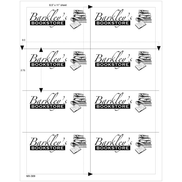 4.25" x 2.75" - 8up 8.5 x 11  Custom Laser Labels 1,000 S...