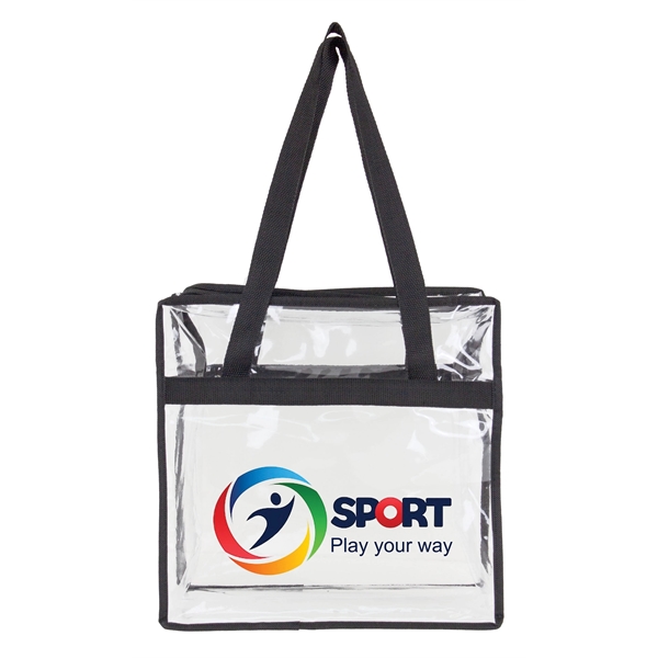 Basic Clear Zipper Tote Plum Grove