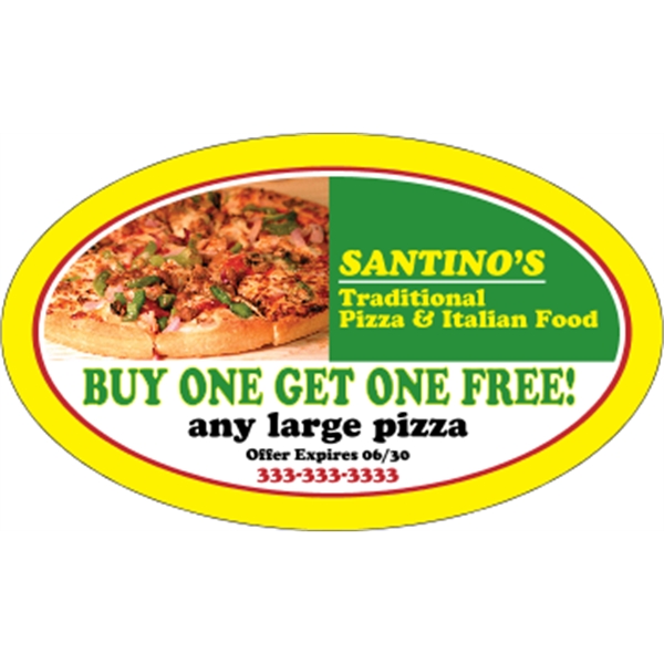 5" x 3" Kwik-Ship Oval Indoor Label