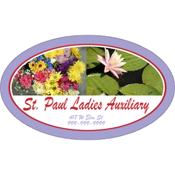 5" x 3" Kwik-Ship Oval Indoor Label
