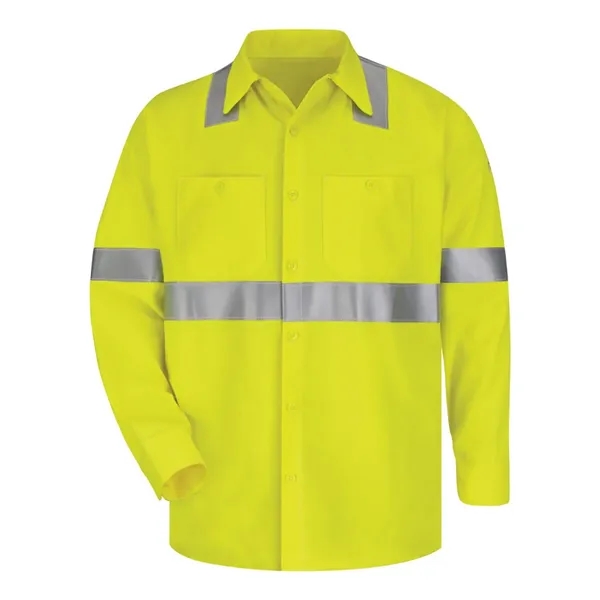 Bulwark Men's High Visibility Long Sleeve Work Shirt - Bulwark Men's High Visibility Long Sleeve Work Shirt - Image 1 of 2
