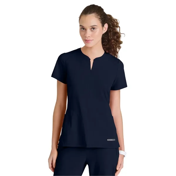 Skechers Slip-Ins - Women's One Pocket Notch Glide Scrub Top - Skechers Slip-Ins - Women's One Pocket Notch Glide Scrub Top - Image 7 of 12