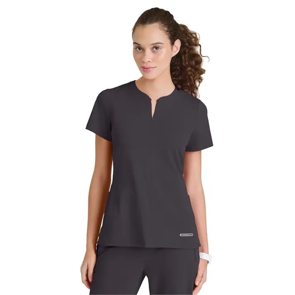 Skechers Slip-Ins - Women's One Pocket Notch Glide Scrub Top - Skechers Slip-Ins - Women's One Pocket Notch Glide Scrub Top - Image 12 of 12