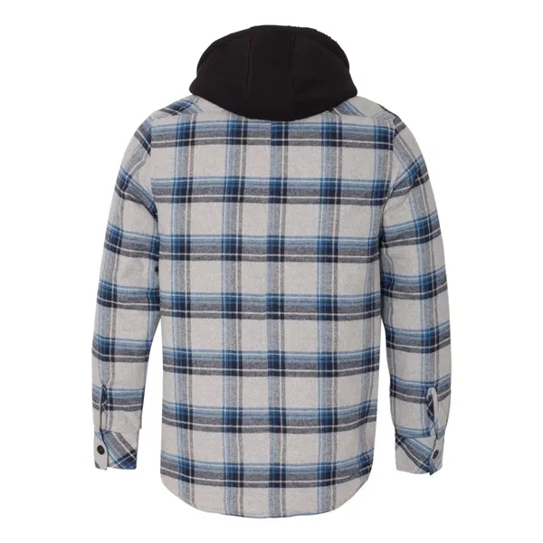 Burnside Men's Quilted Flannel Hooded Jacket - Burnside Men's Quilted Flannel Hooded Jacket - Image 7 of 10