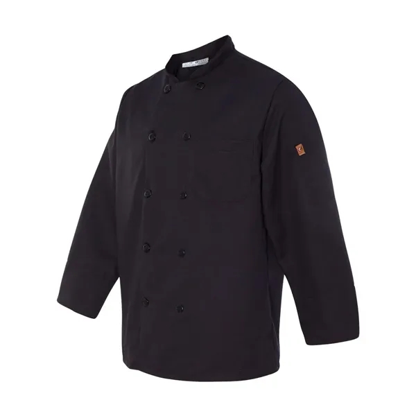 Chef Designs Ten Pearl Button Black Chef Coat - Chef Designs Ten Pearl Button Black Chef Coat - Image 2 of 3