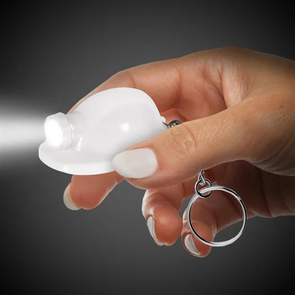 Safety Helmet LED Light Up Flashlight Keychain - Safety Helmet LED Light Up Flashlight Keychain - Image 2 of 10