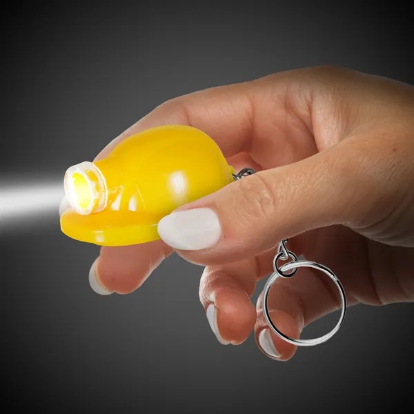 Safety Helmet LED Light Up Flashlight Keychain - Safety Helmet LED Light Up Flashlight Keychain - Image 7 of 10