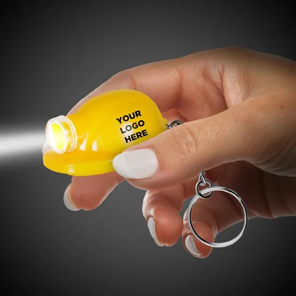 Safety Helmet LED Light Up Flashlight Keychain - Safety Helmet LED Light Up Flashlight Keychain - Image 8 of 10