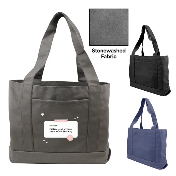 Stonewashed Boat Tote