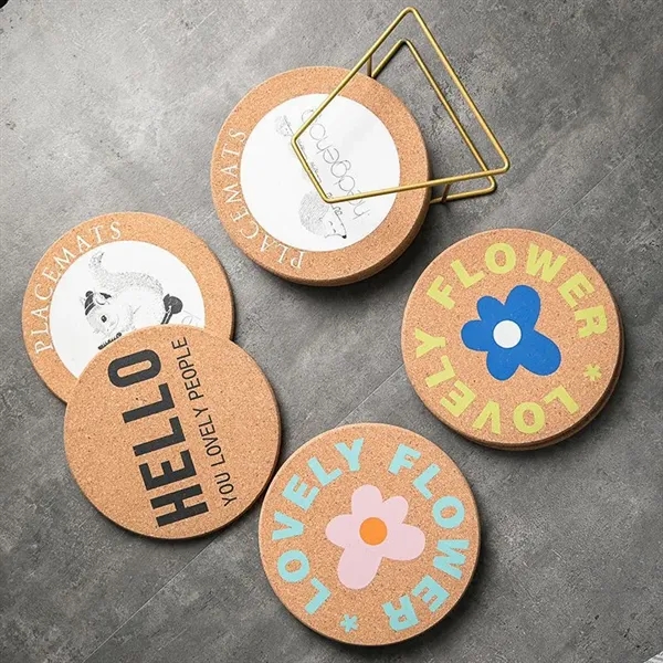 Cork Coaster for Drink Absorbent Heat Resistant Reusable - Cork Coaster for Drink Absorbent Heat Resistant Reusable - Image 0 of 5