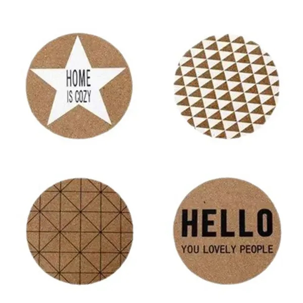 Cork Coaster for Drink Absorbent Heat Resistant Reusable - Cork Coaster for Drink Absorbent Heat Resistant Reusable - Image 3 of 5