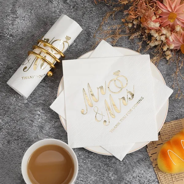 Customized  Gold-stamped Napkins - Customized  Gold-stamped Napkins - Image 3 of 4