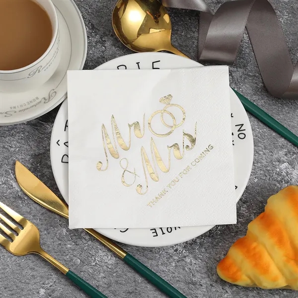 Customized  Gold-stamped Napkins - Customized  Gold-stamped Napkins - Image 4 of 4