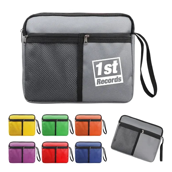 Polyester Waterproof Travel Cosmetic Toiletry Bag W/ Handle - Polyester Waterproof Travel Cosmetic Toiletry Bag W/ Handle - Image 0 of 10