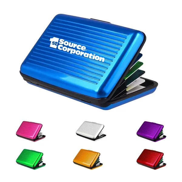 RFID Blocking Aluminum Silver Wallet Credit Cards Holder