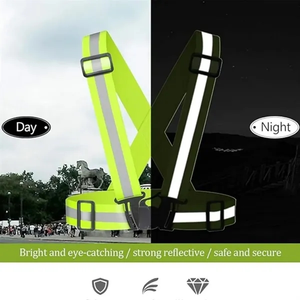 Reflective Safety Vest High Visibility Outdoor Sports Gear - Reflective Safety Vest High Visibility Outdoor Sports Gear - Image 3 of 6