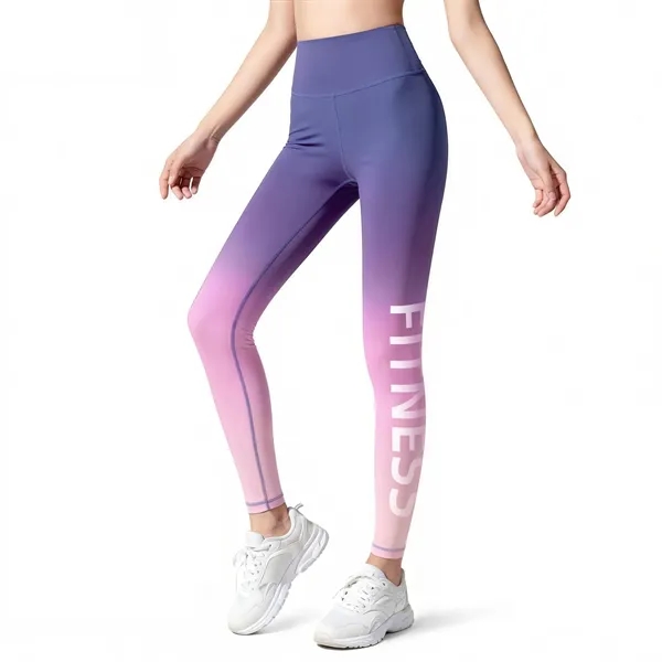 Women's High Waist Custom Yoga Leggings (Full Color) - Women's High Waist Custom Yoga Leggings (Full Color) - Image 0 of 4