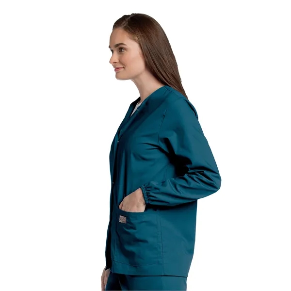 Landau - ScrubZone - Women's 3-Pocket Crew Neck Warm-Up J... - Landau - ScrubZone - Women's 3-Pocket Crew Neck Warm-Up J... - Image 5 of 37