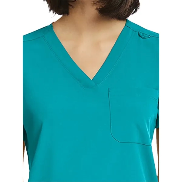 ScrubJoy Originals - Women's Fitted One-Pocket V-Neck Top - ScrubJoy Originals - Women's Fitted One-Pocket V-Neck Top - Image 34 of 35