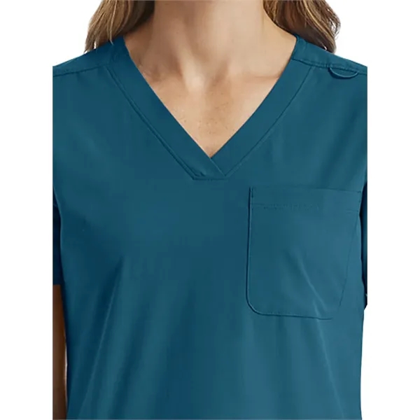 ScrubJoy Originals - Women's Fitted Six-Pocket V-Neck Top - ScrubJoy Originals - Women's Fitted Six-Pocket V-Neck Top - Image 3 of 9