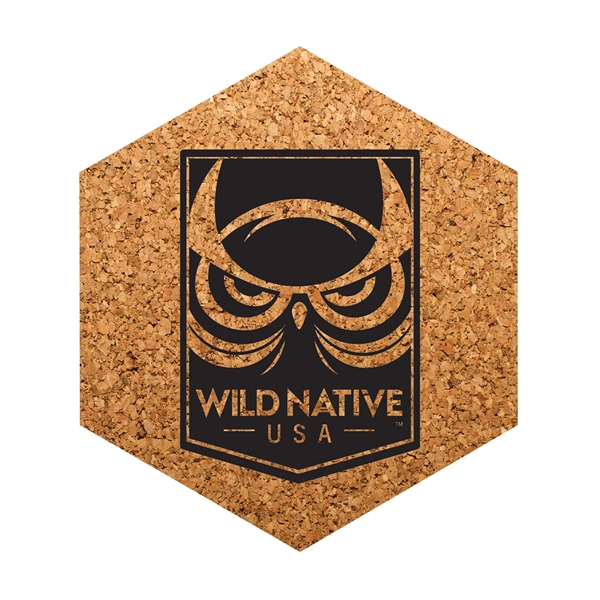 Hexagon Shaped Cork Coaster - Hexagon Shaped Cork Coaster - Image 0 of 0