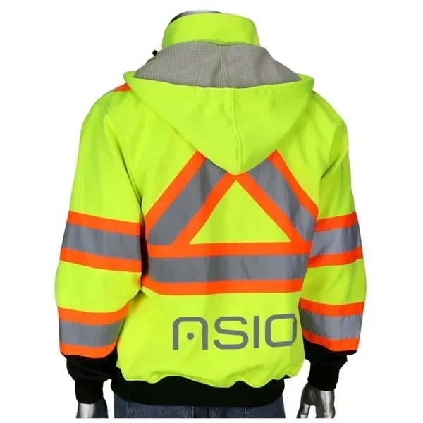 Two-Tone X-Back Full Zip Grid Fleece Sweatshirt - Two-Tone X-Back Full Zip Grid Fleece Sweatshirt - Image 3 of 6