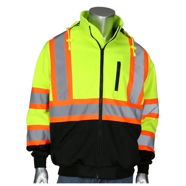 Two-Tone X-Back Full Zip Grid Fleece Sweatshirt - Two-Tone X-Back Full Zip Grid Fleece Sweatshirt - Image 4 of 6