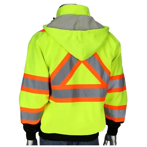 Two-Tone X-Back Full Zip Grid Fleece Sweatshirt - Two-Tone X-Back Full Zip Grid Fleece Sweatshirt - Image 6 of 6