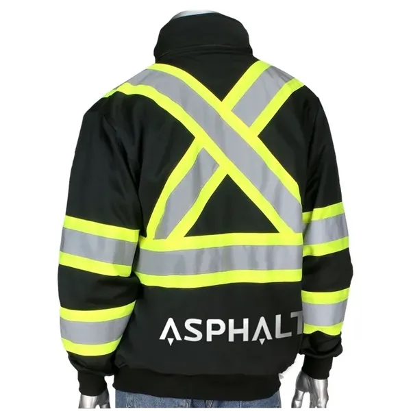 Two-Tone X-Back Full Zip Fleece Black Sweatshirt - Two-Tone X-Back Full Zip Fleece Black Sweatshirt - Image 1 of 6