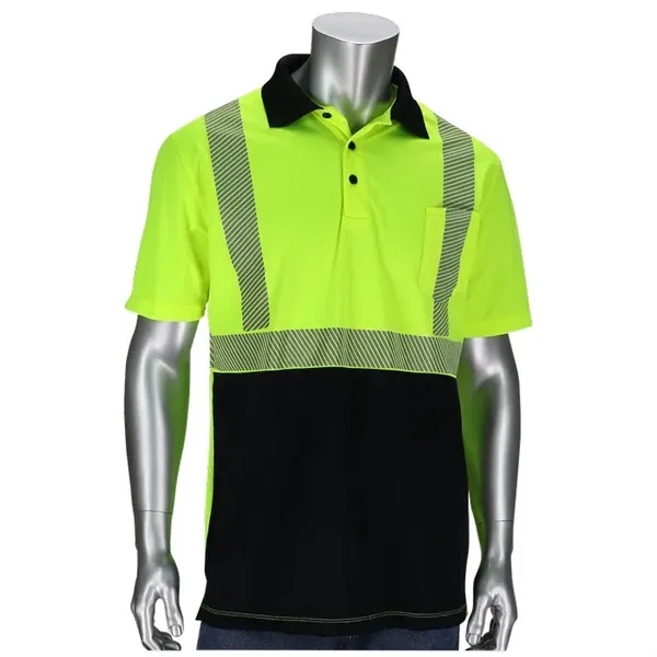 Class 2 Polo Shirt with Black Bottom Front - Class 2 Polo Shirt with Black Bottom Front - Image 3 of 4